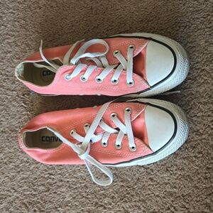 Converse all star tennis shoes coral/pink size